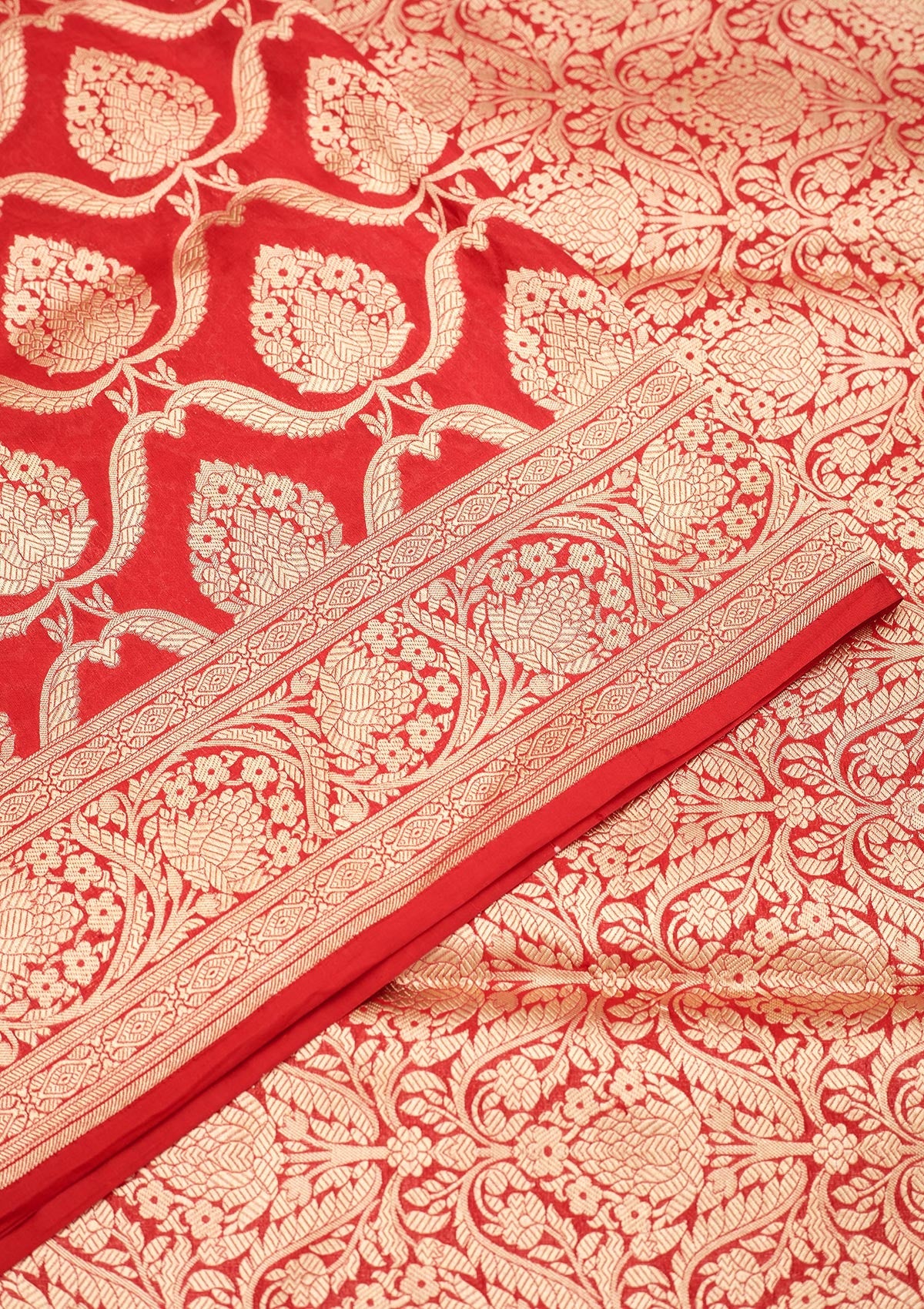 Red Zariwork Pure Silk Saree