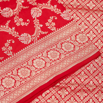 Red Zariwork Pure Silk Saree