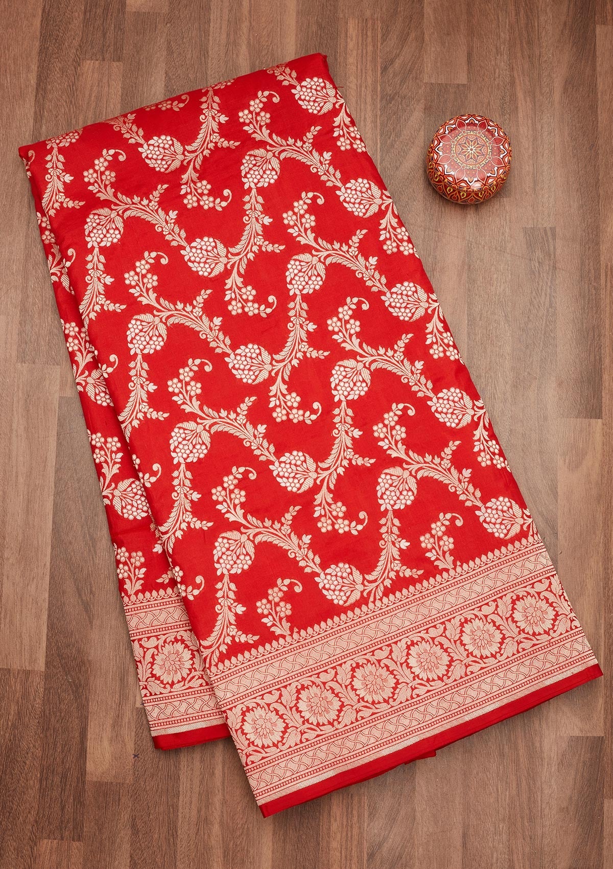 Red Zariwork Pure Silk Saree