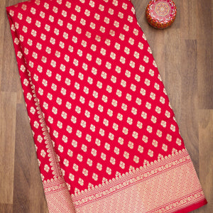 Red Zariwork Pure Silk Saree