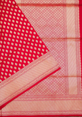 Red Zariwork Pure Silk Saree