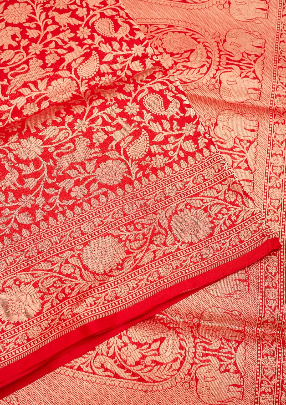 Red Zariwork Pure Silk Saree