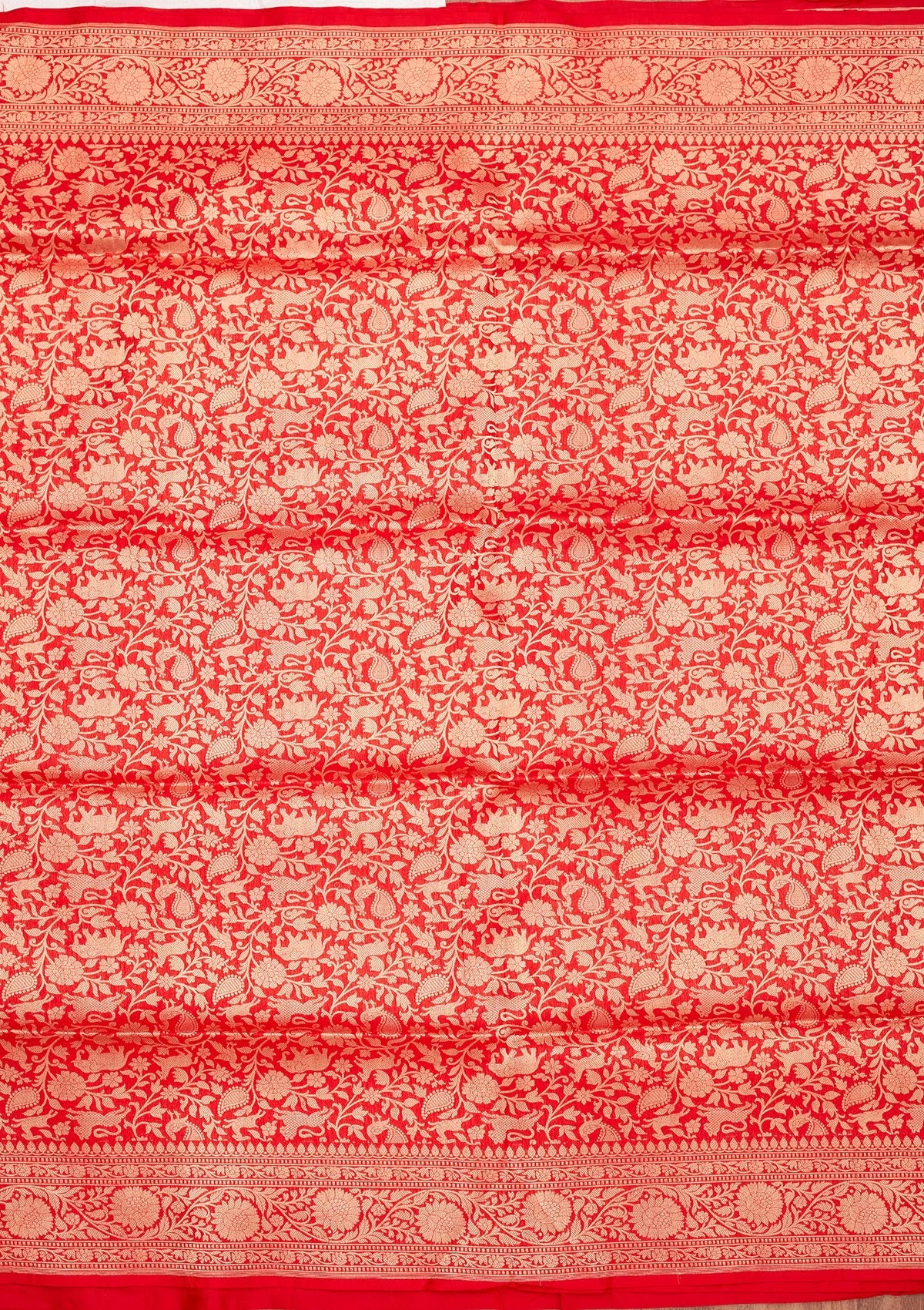 Red Zariwork Pure Silk Saree