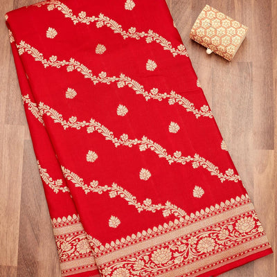 Red Zariwork Pure Silk Saree