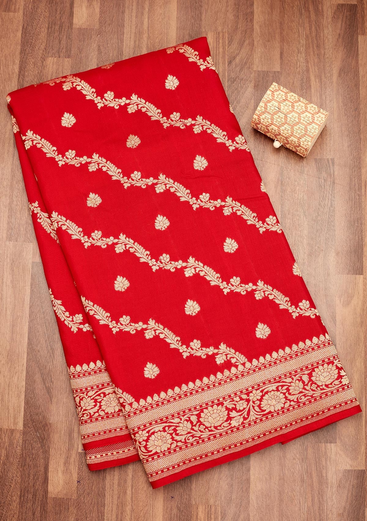 Red Zariwork Pure Silk Saree