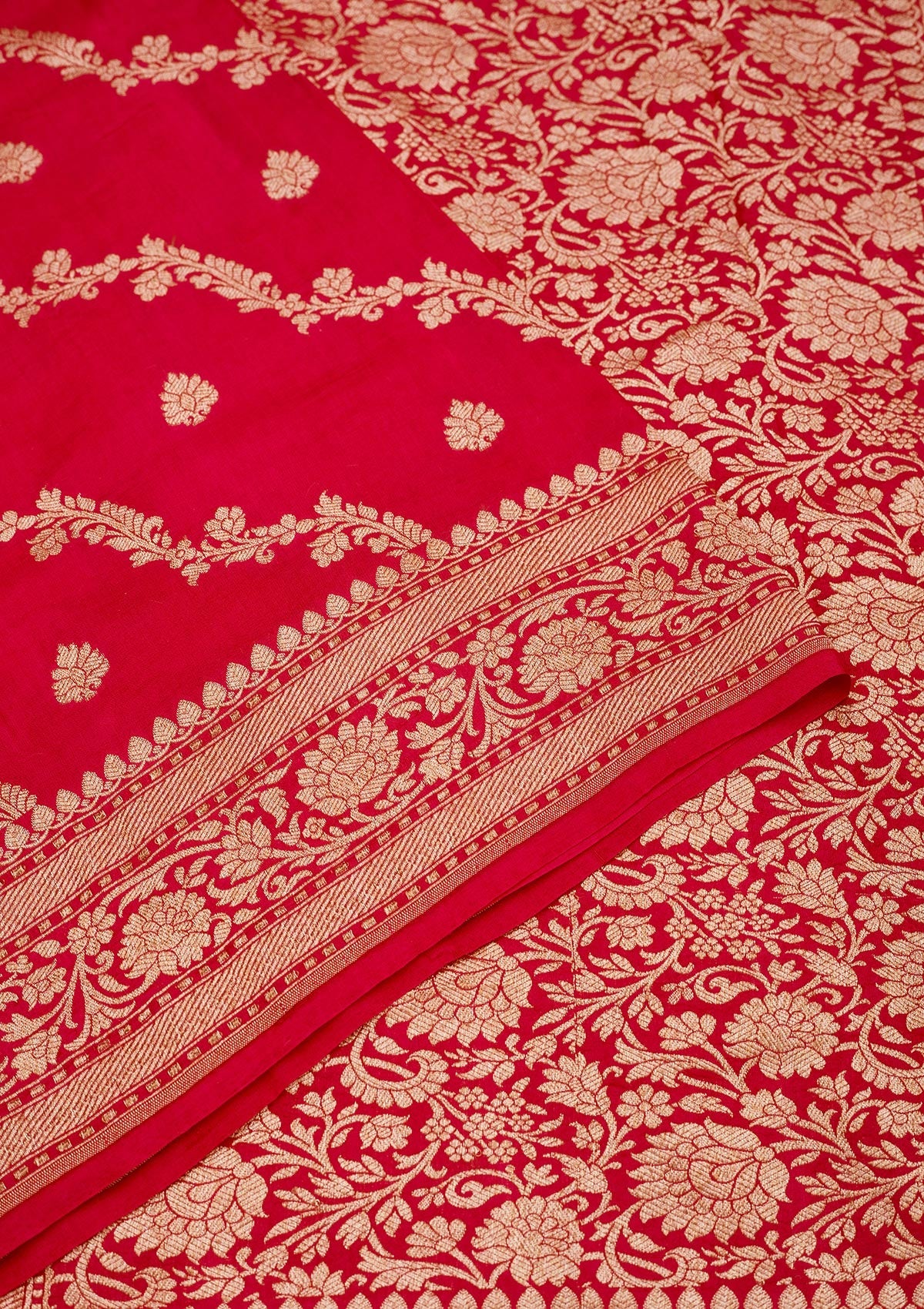 Red Zariwork Pure Silk Saree