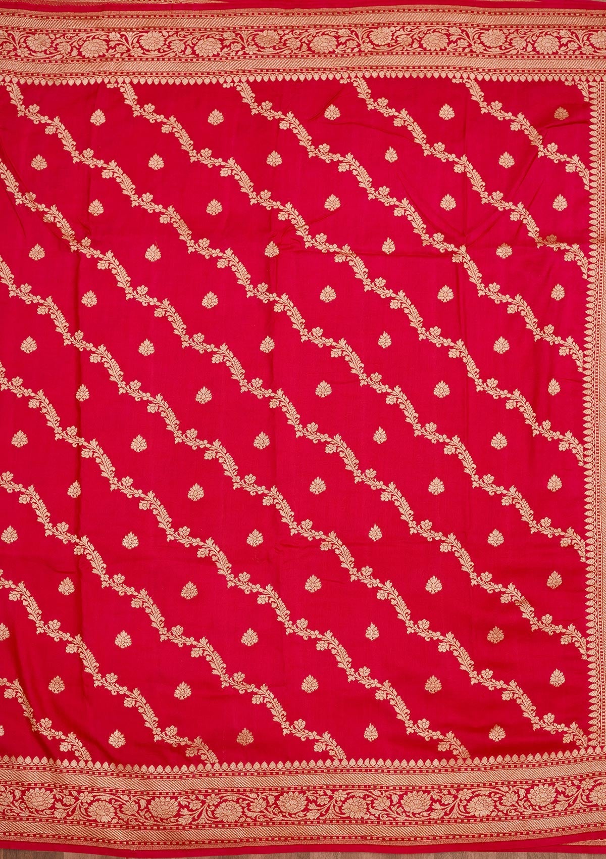 Red Zariwork Pure Silk Saree