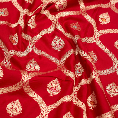 Red Zariwork Pure Silk Saree