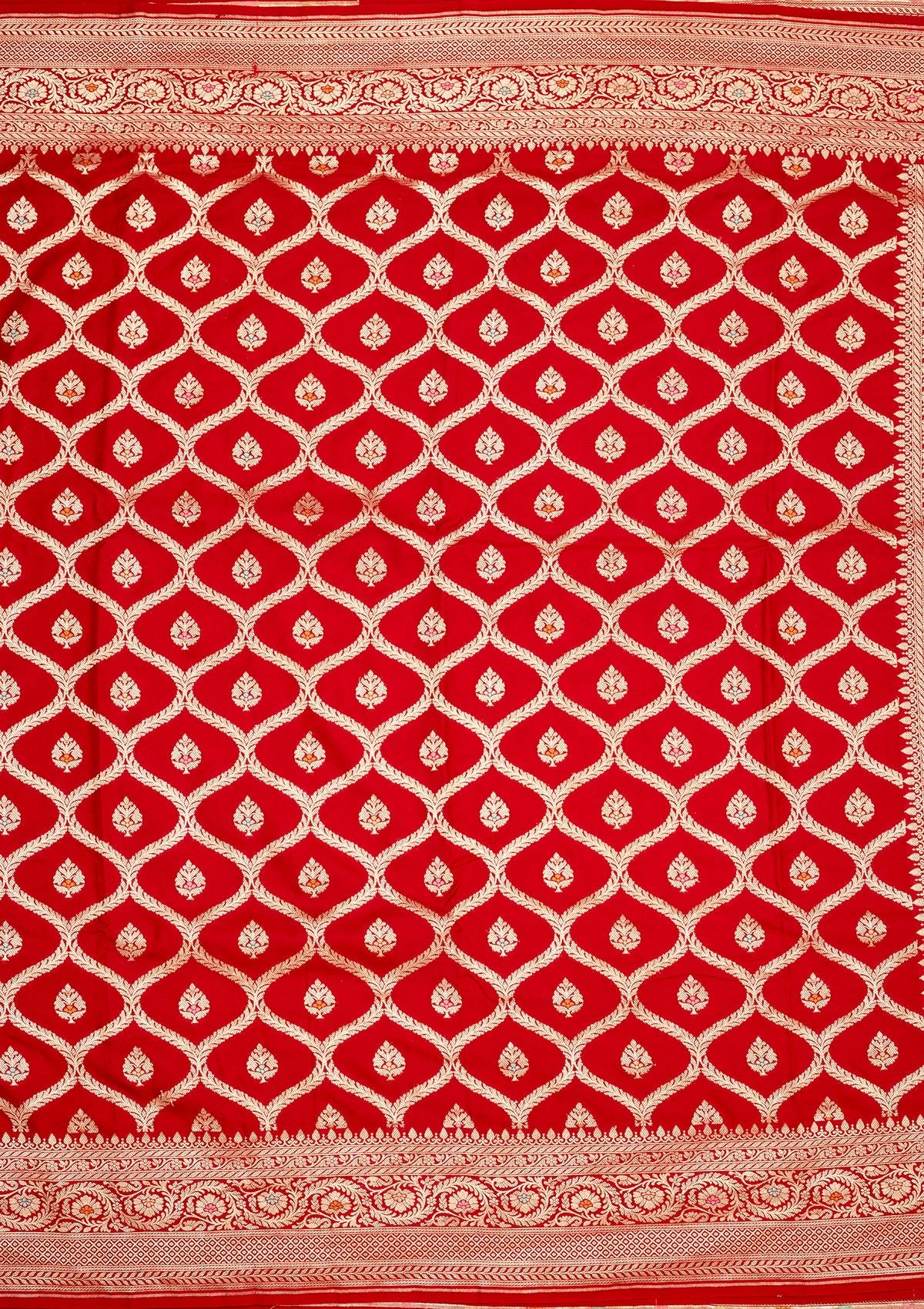 Red Zariwork Pure Silk Saree