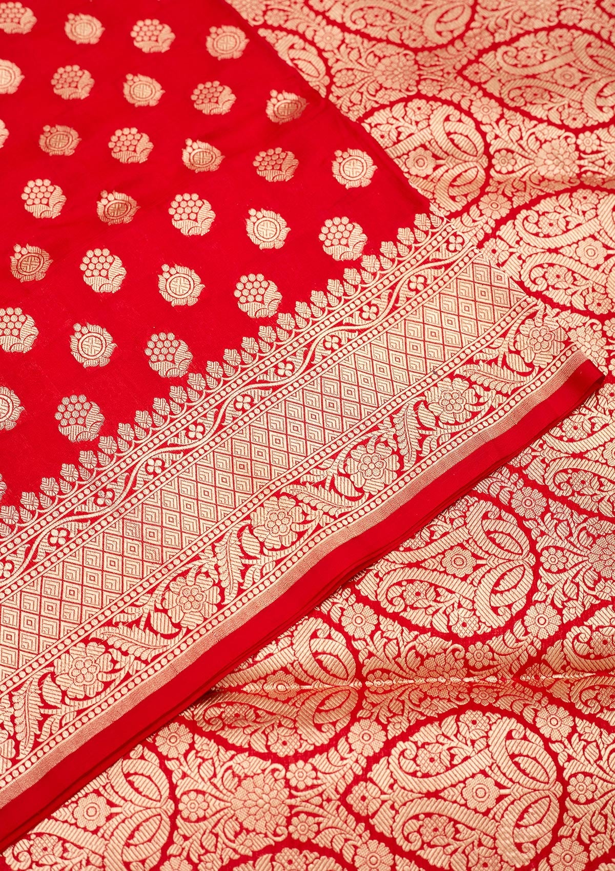Red Zariwork Pure Silk Saree