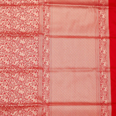 Red Zariwork Pure Silk Saree