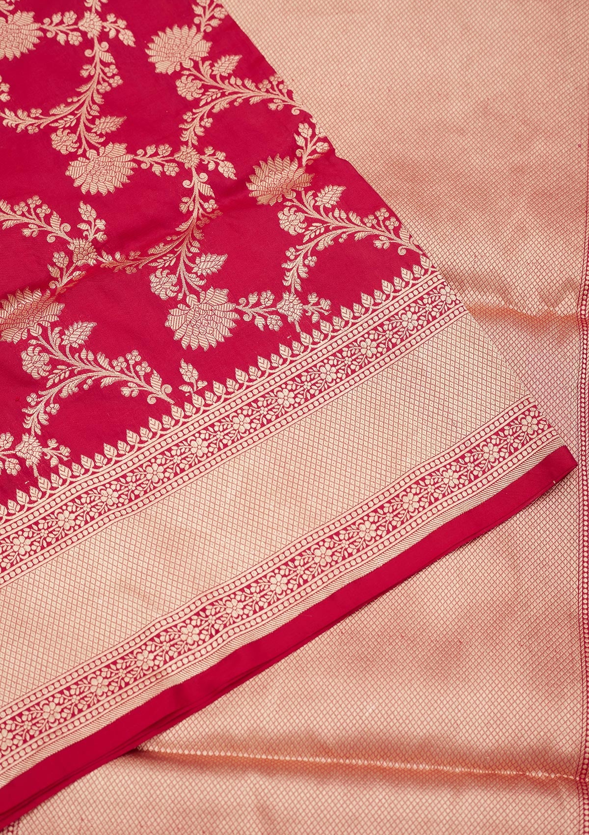 Red Zariwork Pure Silk Saree