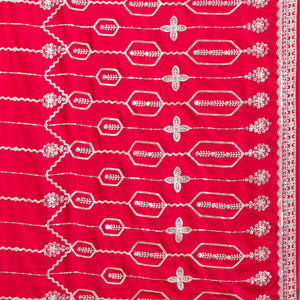 Red Zariwork Satin Saree