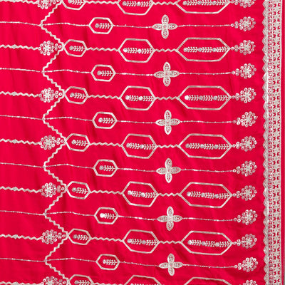 Red Zariwork Satin Saree