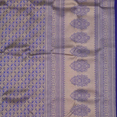 Royal Blue Zariwork Pure Silk Saree
