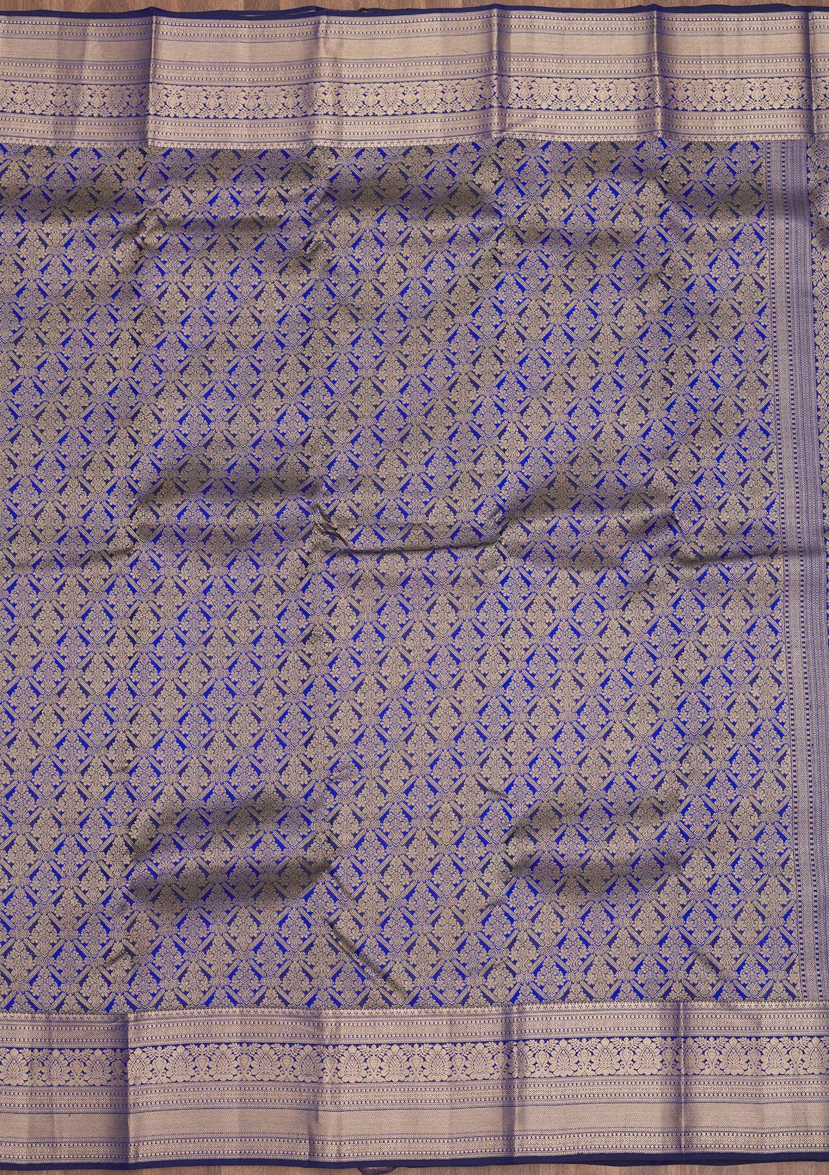 Royal Blue Zariwork Pure Silk Saree
