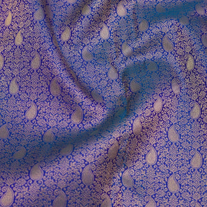 Royal Blue Zariwork Pure Silk Saree