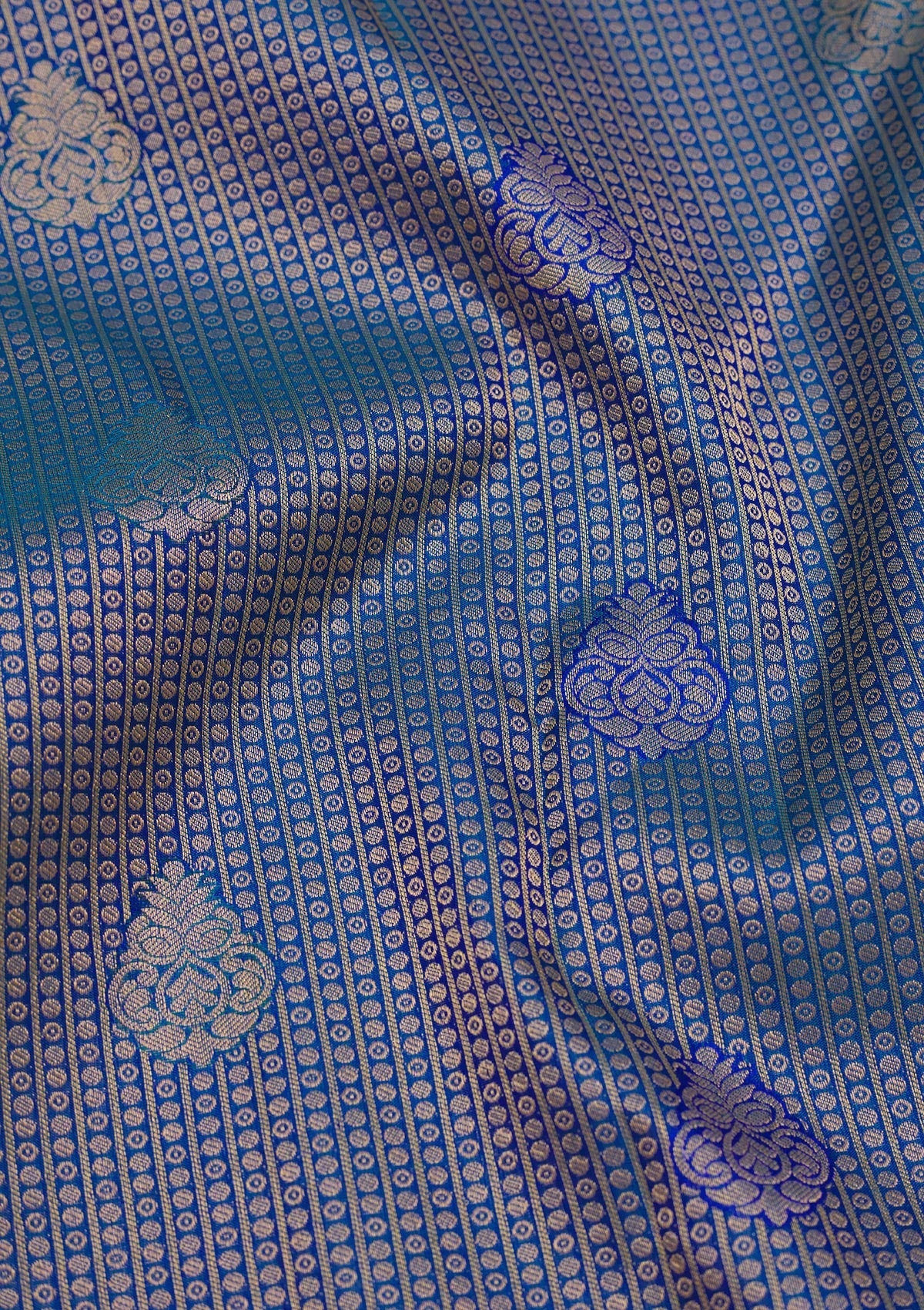 Royal Blue Zariwork Pure Silk Saree