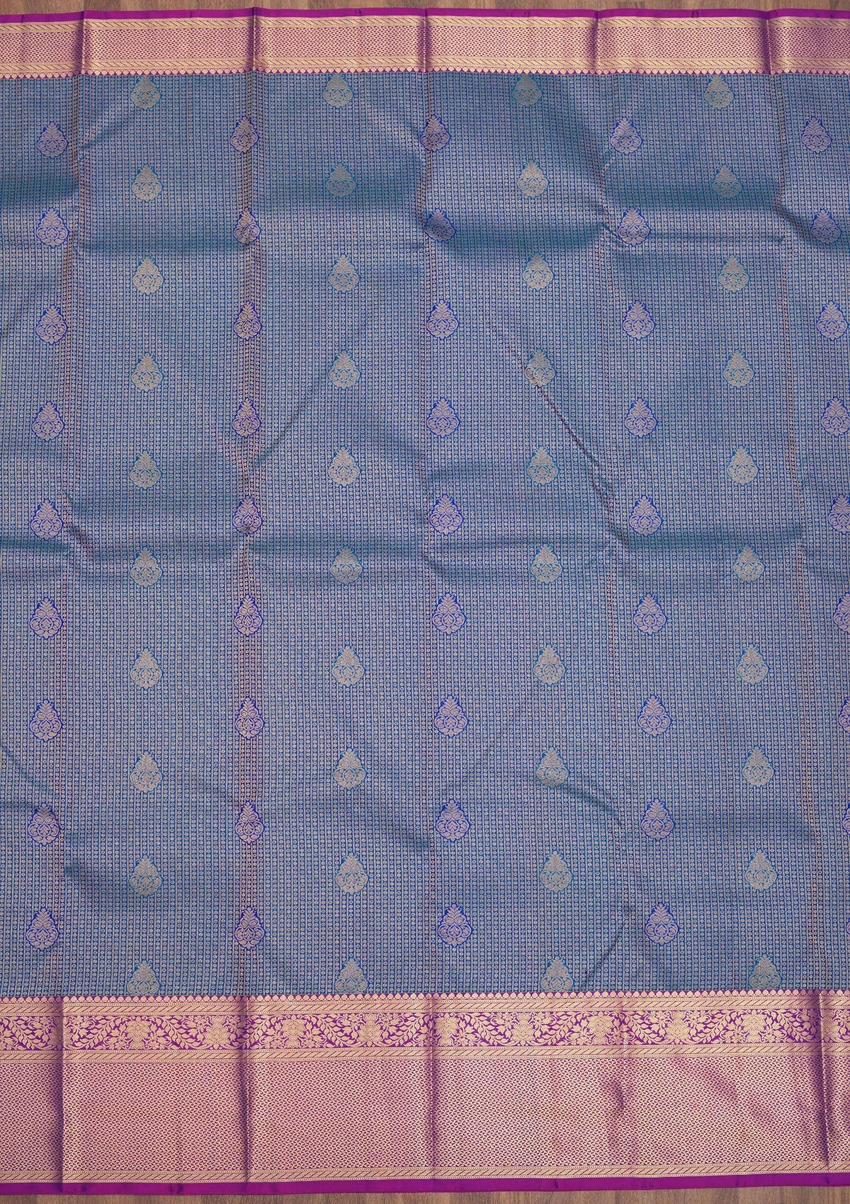Royal Blue Zariwork Pure Silk Saree