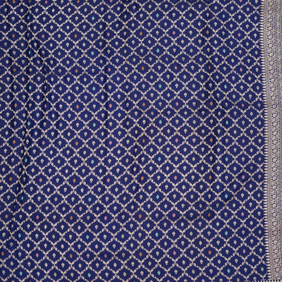Royal Blue Zariwork Pure Silk Saree