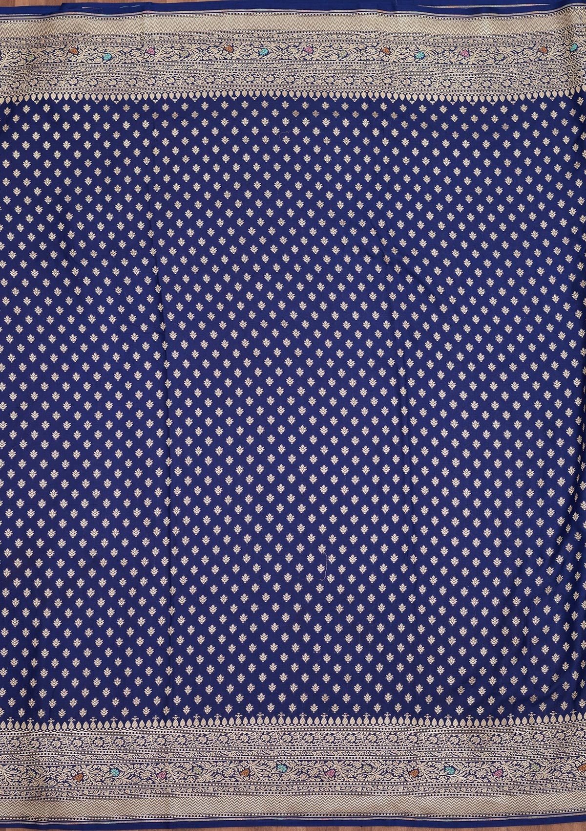 Royal Blue Zariwork Pure Silk Saree