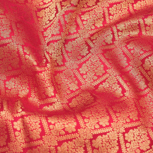 Rust Zariwork Pure Silk Saree