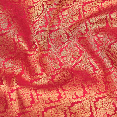 Rust Zariwork Pure Silk Saree
