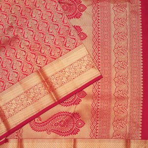 Rust Zariwork Pure Silk Saree