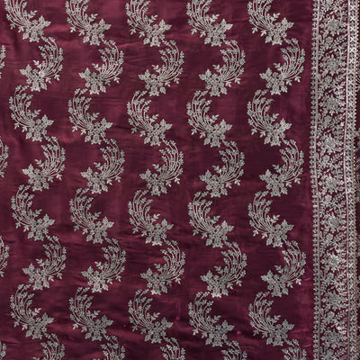Rust Zariwork Tissue Saree