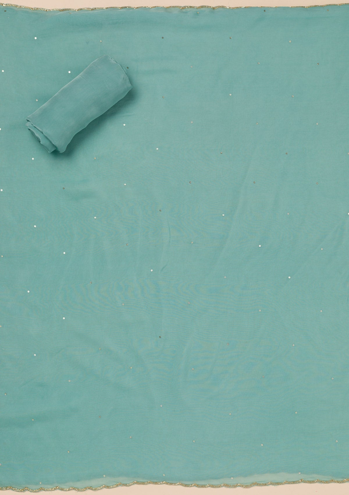 Sea Green Cutdana Tissue Unstitched Salwar Suit