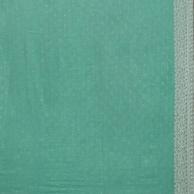 Sea Green Zariwork Soft Silk Saree