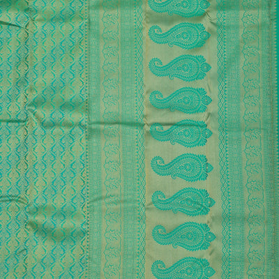 Sea Green Zariwork Pure Silk Saree