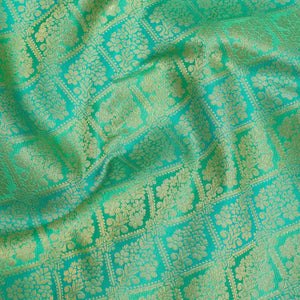Sea Green Zariwork Pure Silk Saree