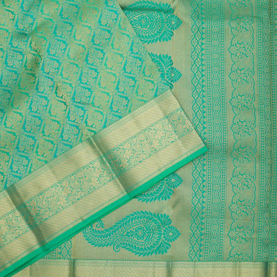Sea Green Zariwork Pure Silk Saree