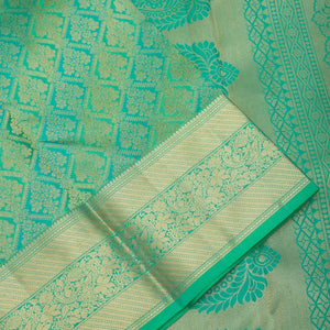 Sea Green Zariwork Pure Silk Saree