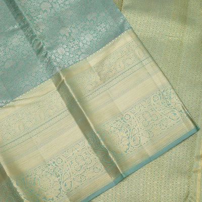 Sea Green Zariwork Pure Silk Saree