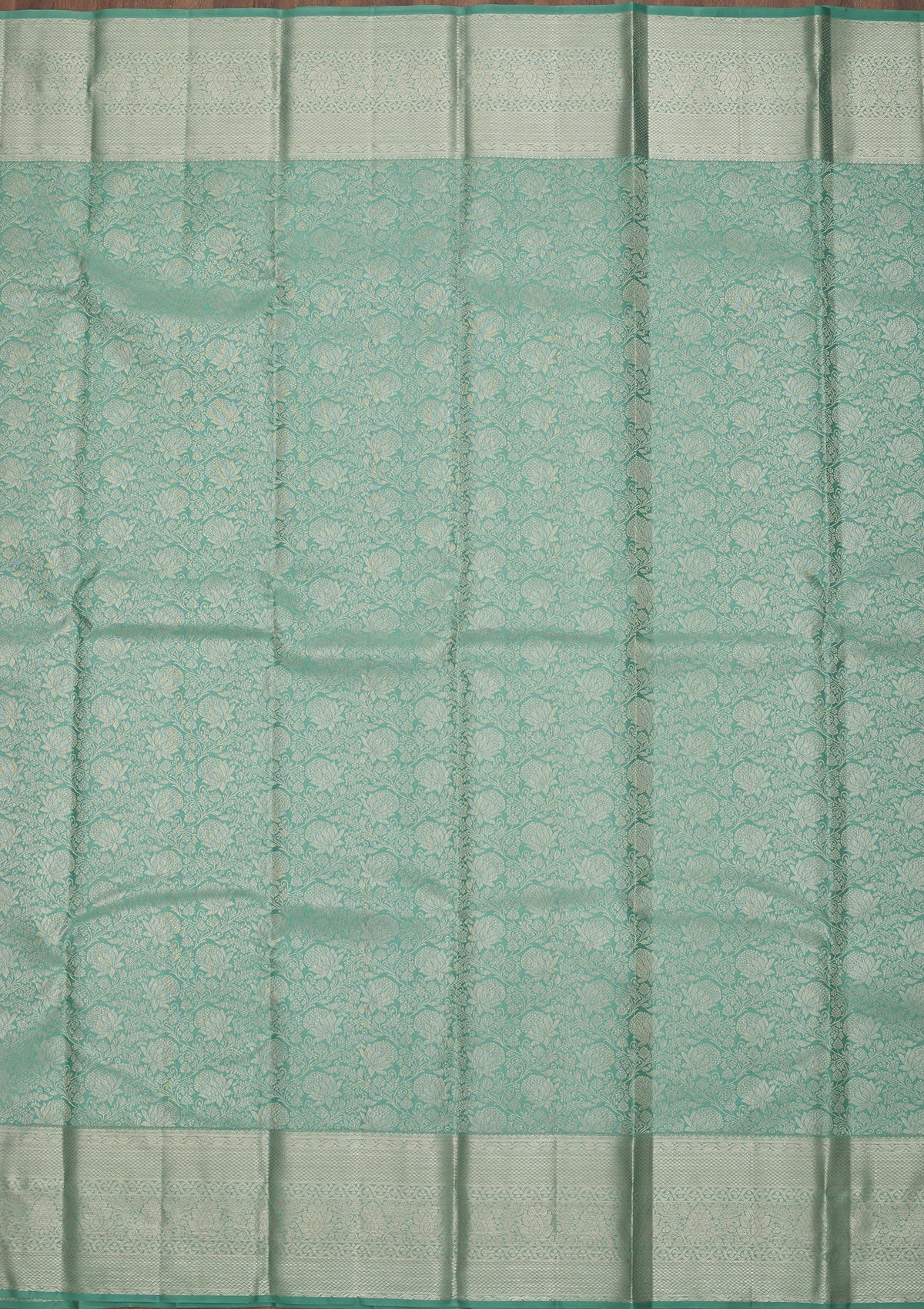 Sea Green Zariwork Pure Silk Saree