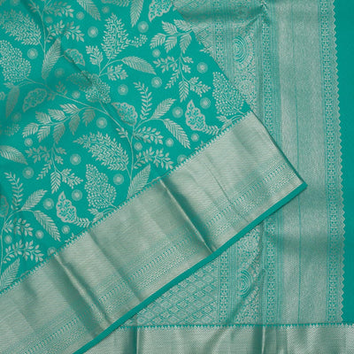 Sea Green Zariwork Pure Silk Saree