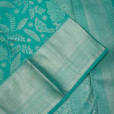 Sea Green Zariwork Pure Silk Saree