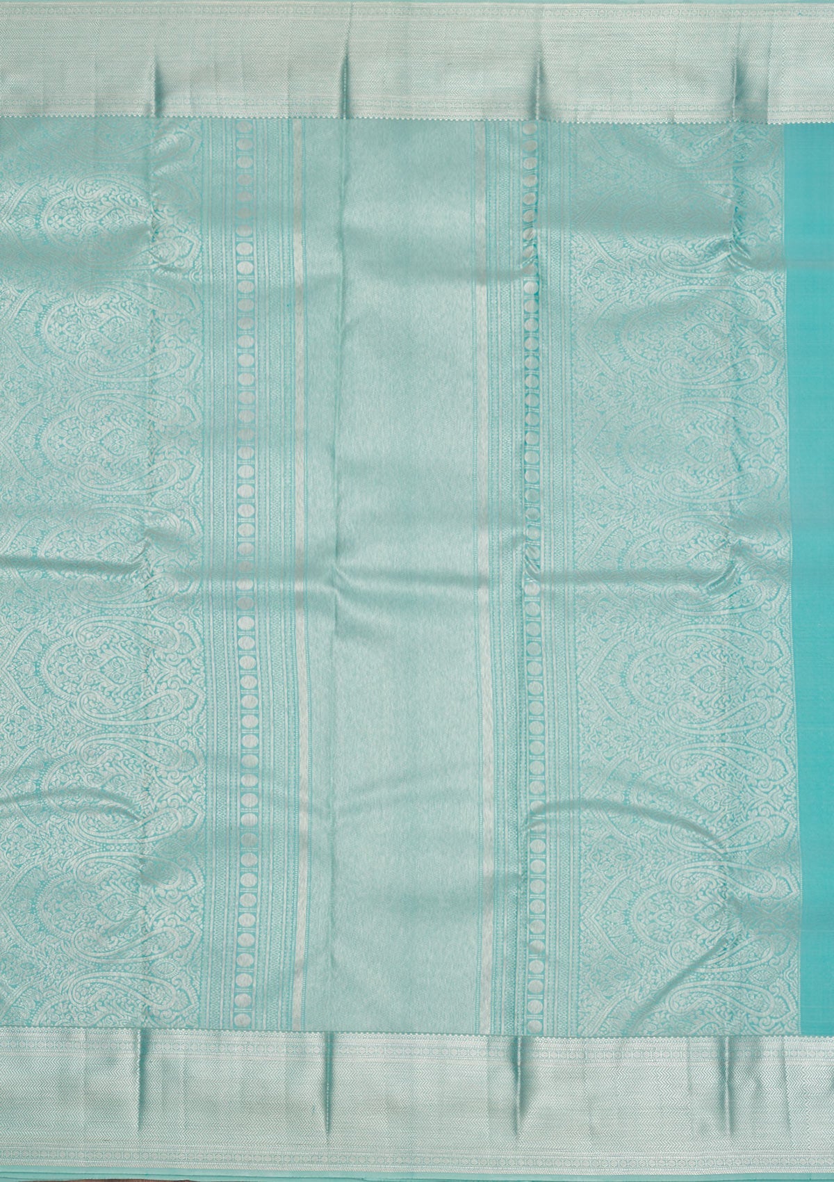 Sea Green Zariwork Pure Silk Saree
