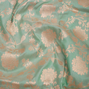 Sea Green Zariwork Pure Silk Saree