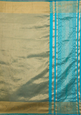 Sea Green Zariwork Tissue Saree