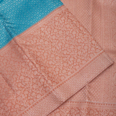 Sky Blue Zariwork Pure Silk Saree