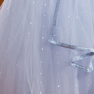 Sky Blue Cutdana Net Readymade Lehenga
