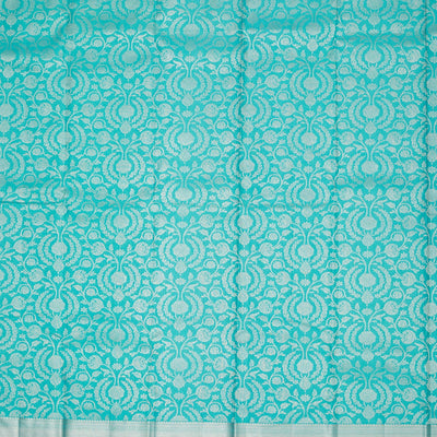 Sky Blue Zariwork Pure Silk Saree