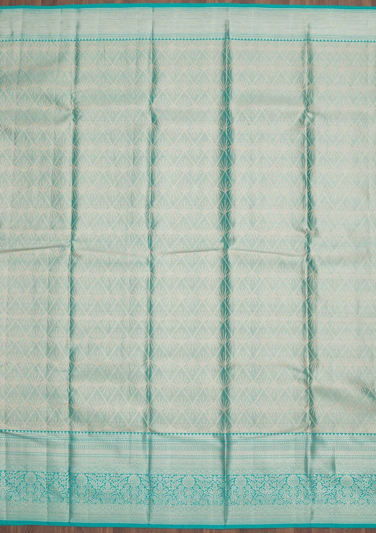 Sky Blue Zariwork Pure Silk Saree