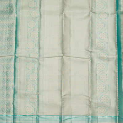 Sky Blue Zariwork Pure Silk Saree