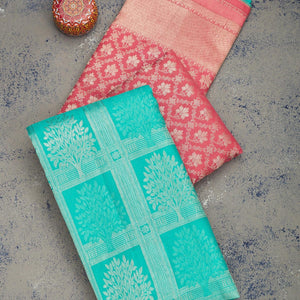 Sky Blue Zariwork Pure Silk Saree