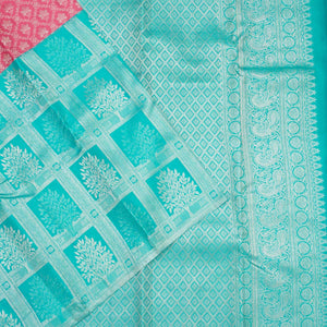 Sky Blue Zariwork Pure Silk Saree
