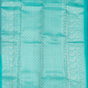 Sky Blue Zariwork Pure Silk Saree